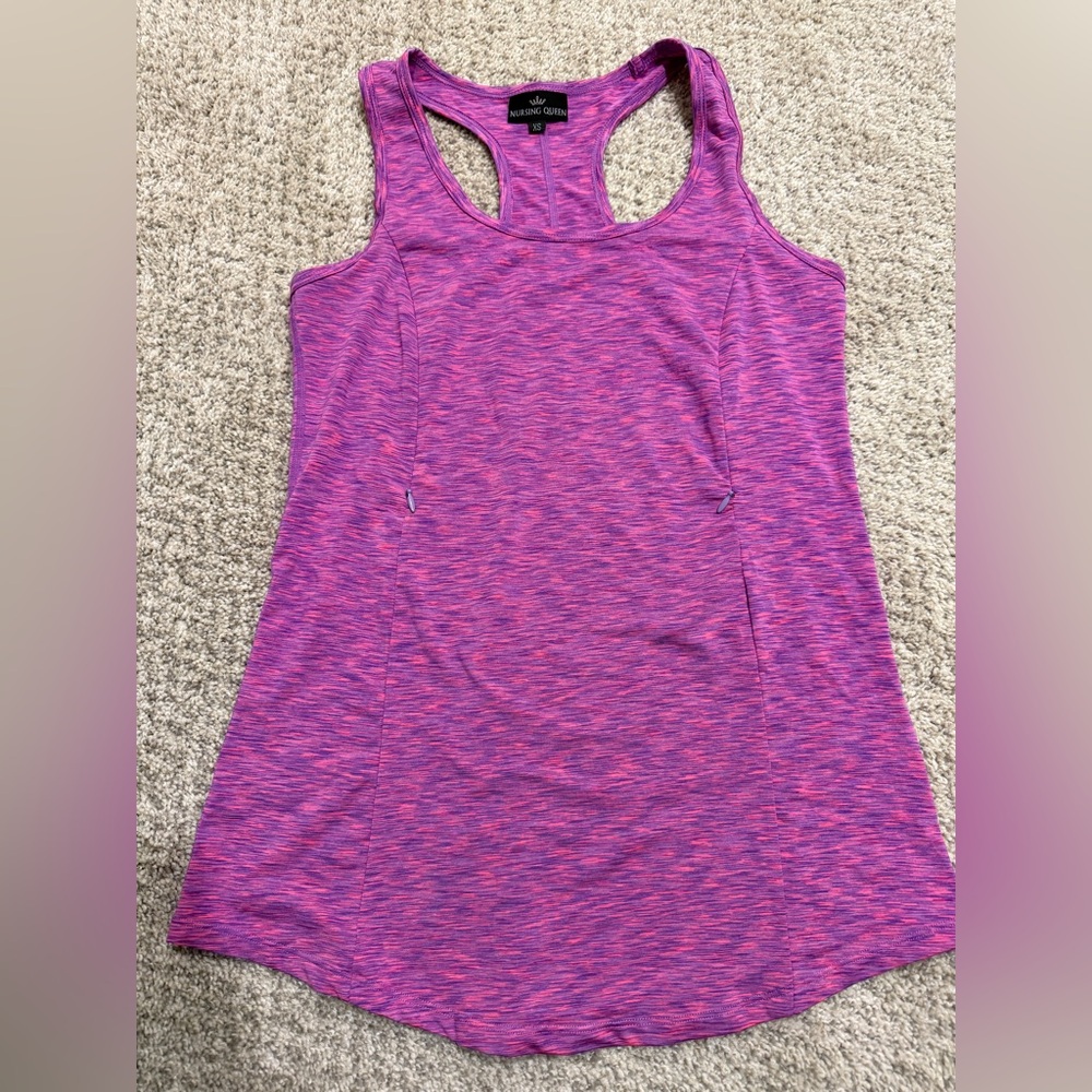 Nursing Queen Racerback Purple Nursing Tank Top